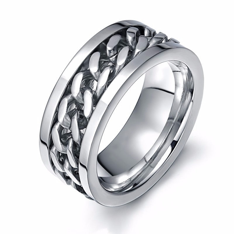 8mm Spinner Ring Stainless Steel