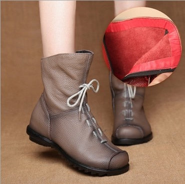 Genuine Leather Plush boots