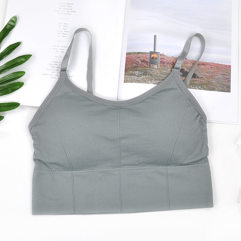 Crop Tops Push Up Bra Sports