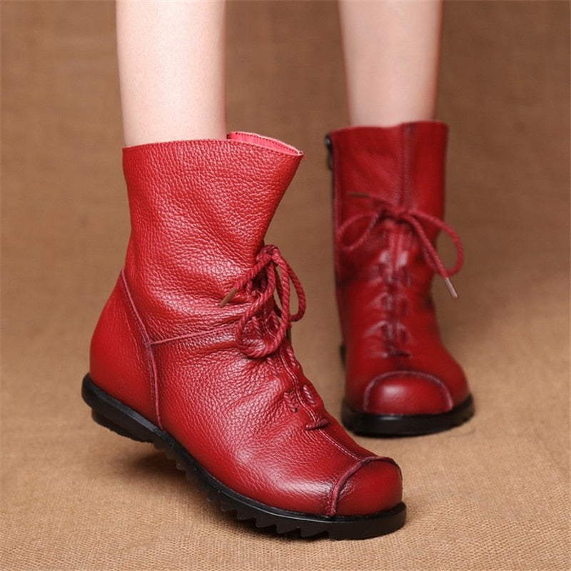 Genuine Leather Plush boots