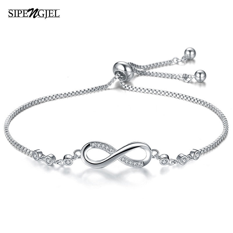 Stainless Steel Infinity Chain Adjustable Bracelets