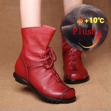 Genuine Leather Plush boots