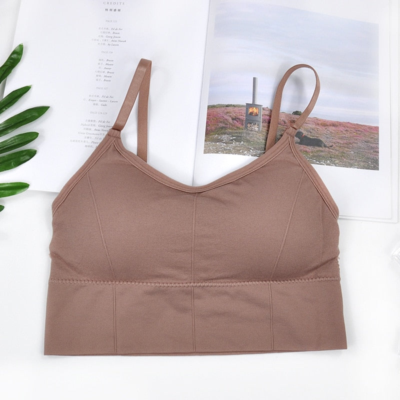 Crop Tops Push Up Bra Sports