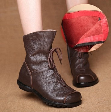 Genuine Leather Plush boots