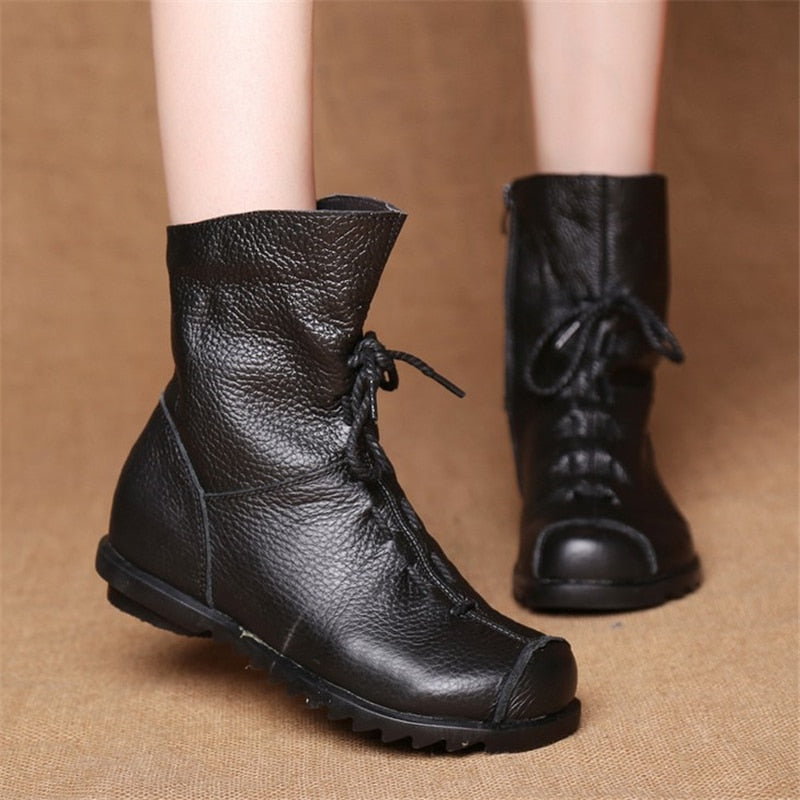 Genuine Leather Plush boots