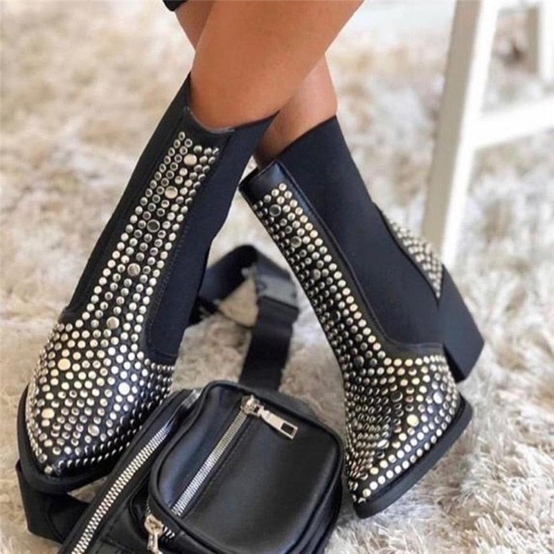 Square Heel Ankle Boots