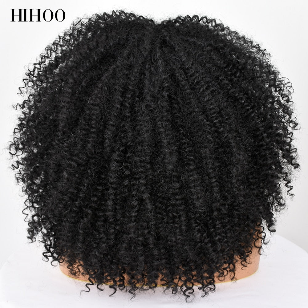 Afro Kinky Curly Wig with Bangs