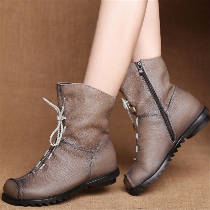 Genuine Leather Plush boots