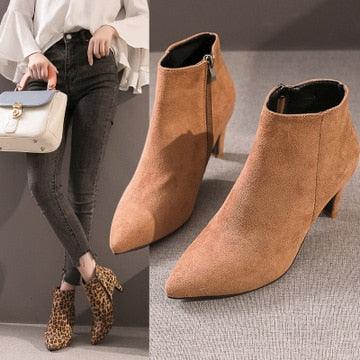 Pointed Toe Ankle Boots