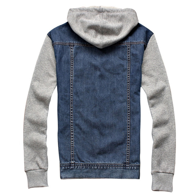 Denim Men Hooded Jackets