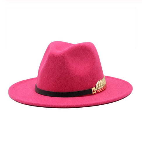 Men Fedora Hats with Belt