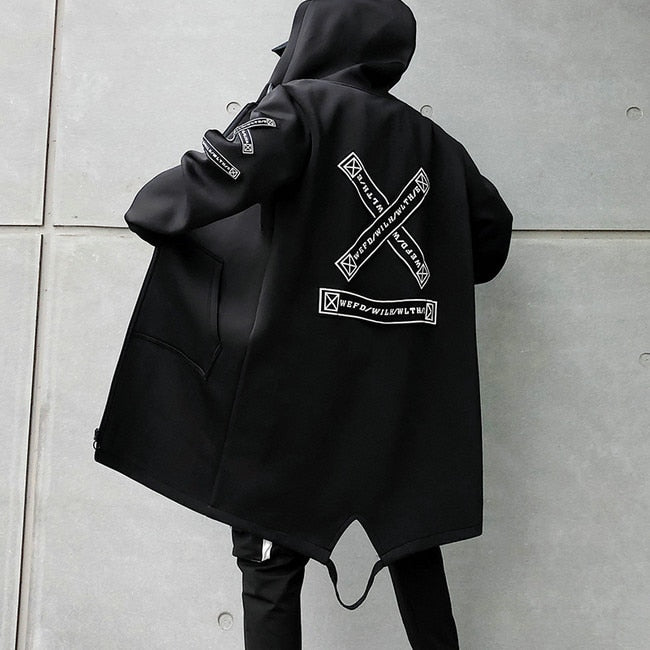 Harajuku Print Hooded Jackets