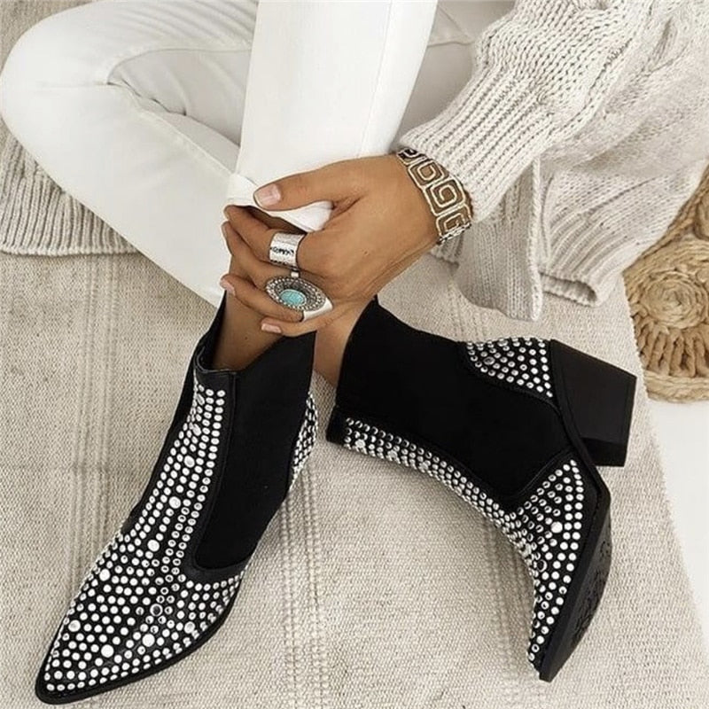 Square Heel Ankle Boots