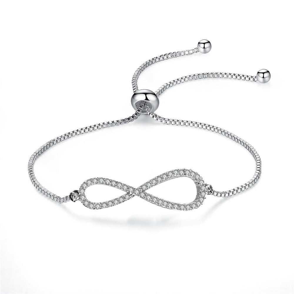 Stainless Steel Infinity Chain Adjustable Bracelets