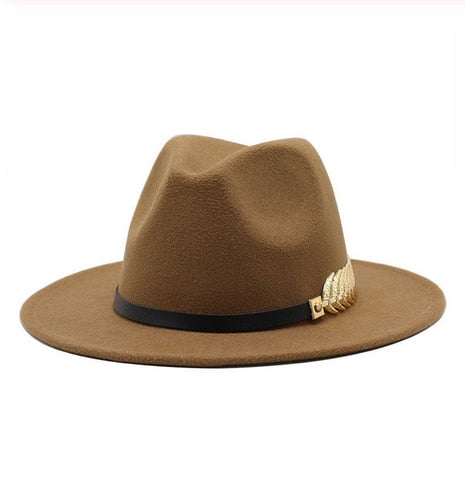 Men Fedora Hats with Belt