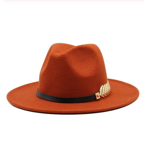 Men Fedora Hats with Belt