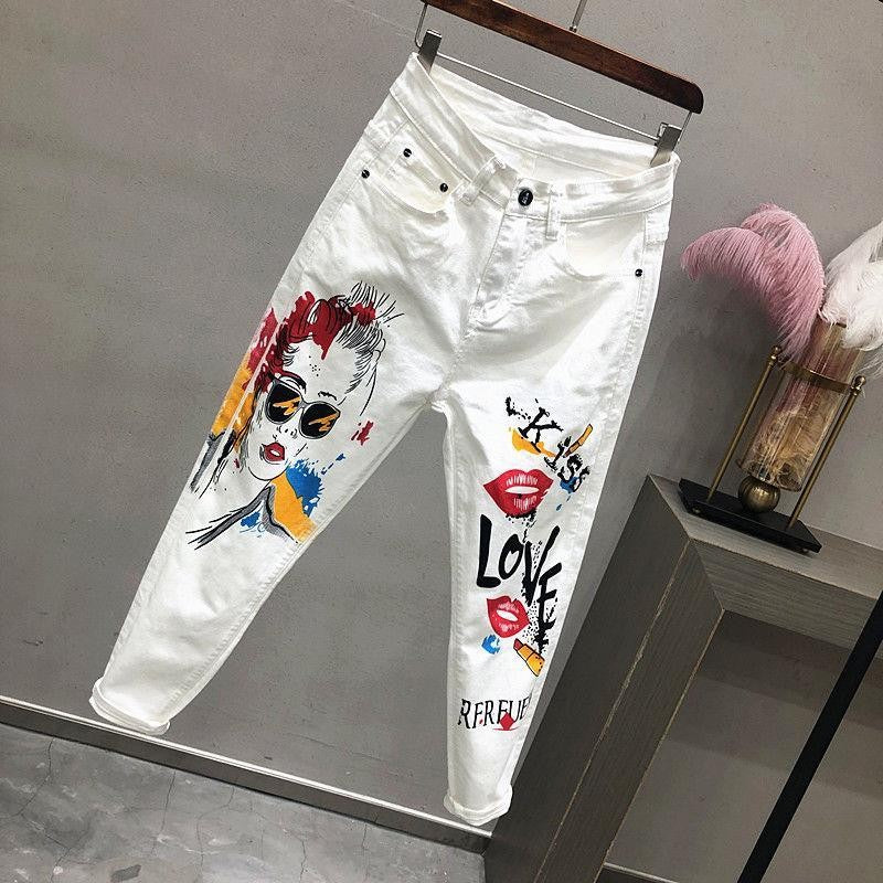 Women White Denim Jeans