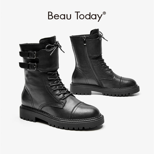 Genuine Leather Motorcycle Boots