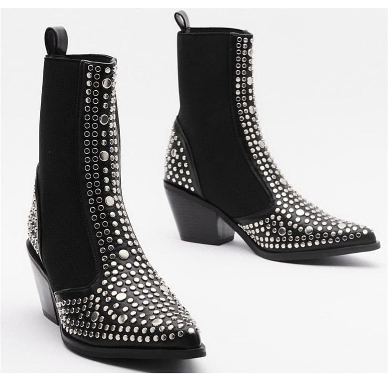 Square Heel Ankle Boots