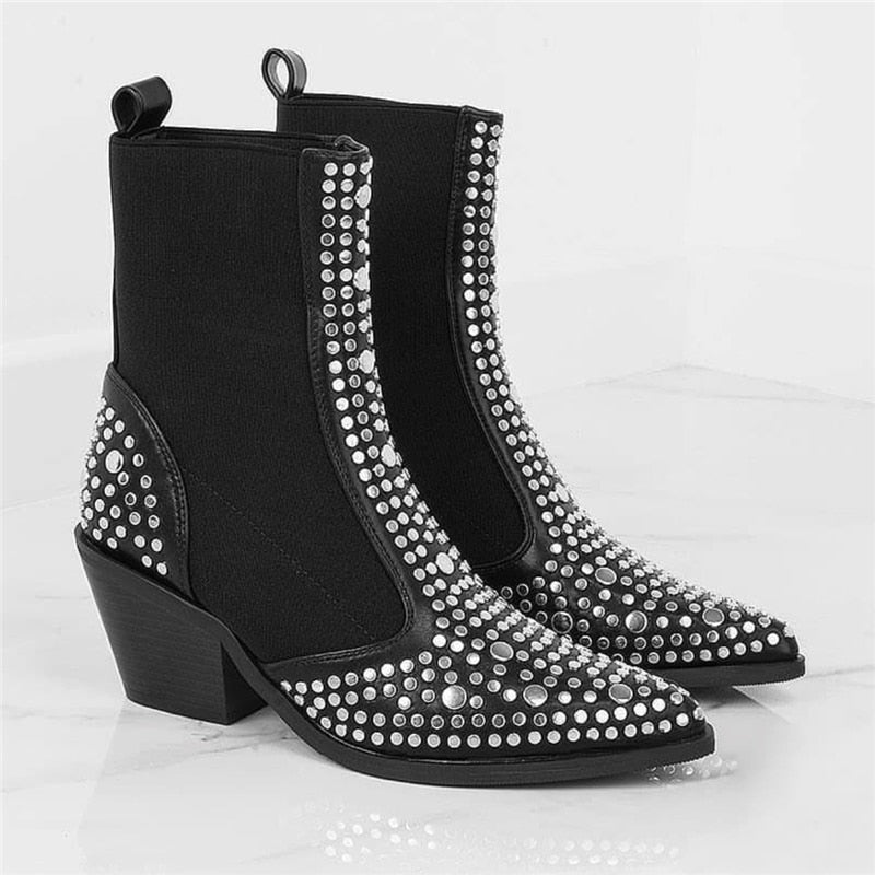 Square Heel Ankle Boots