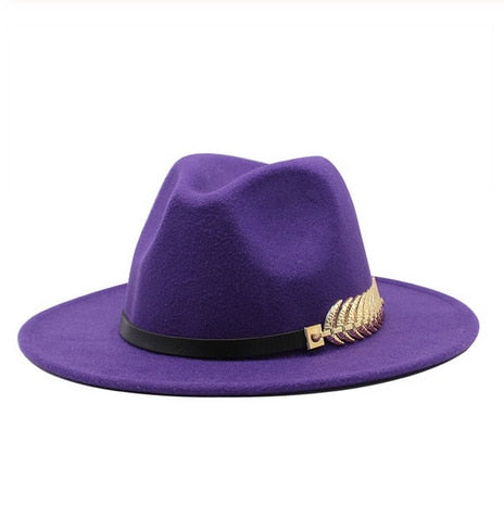 Men Fedora Hats with Belt