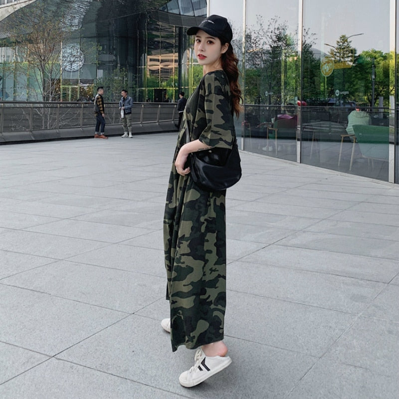 Loose Casual T Shirt Maxi Dress