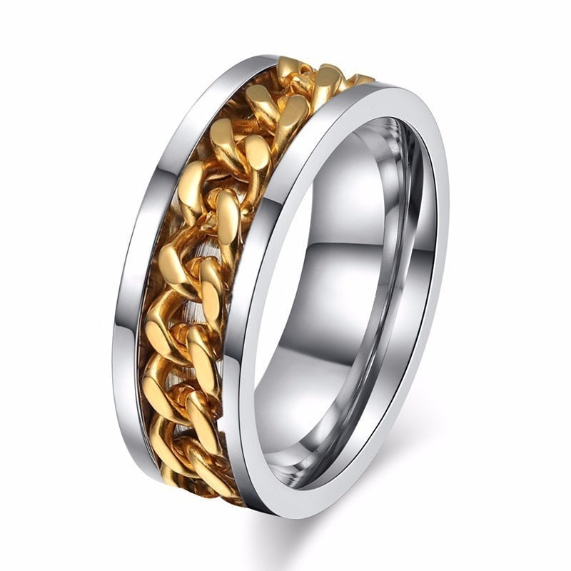 8mm Spinner Ring Stainless Steel