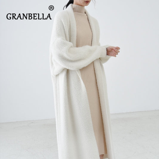 Long Faux Mink Cardigans