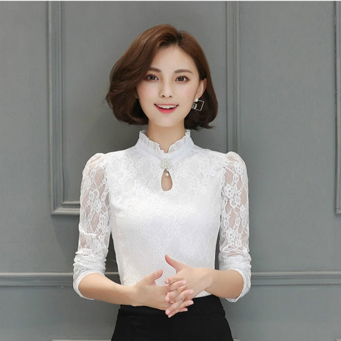 Women's New Chiffon Lace Blouses