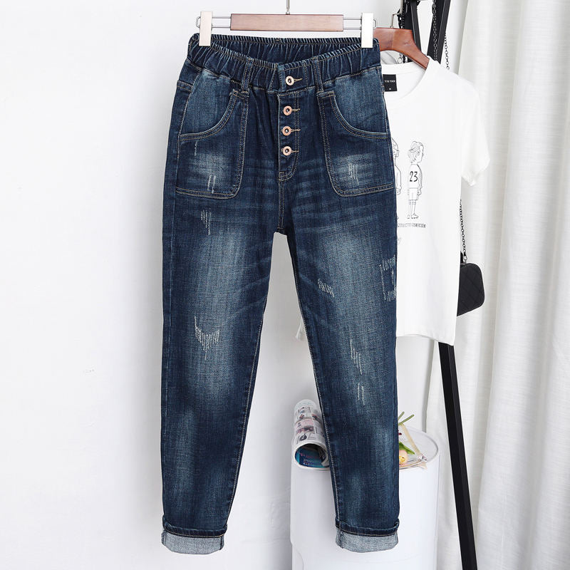 Women High- Waste Vintage Jeans