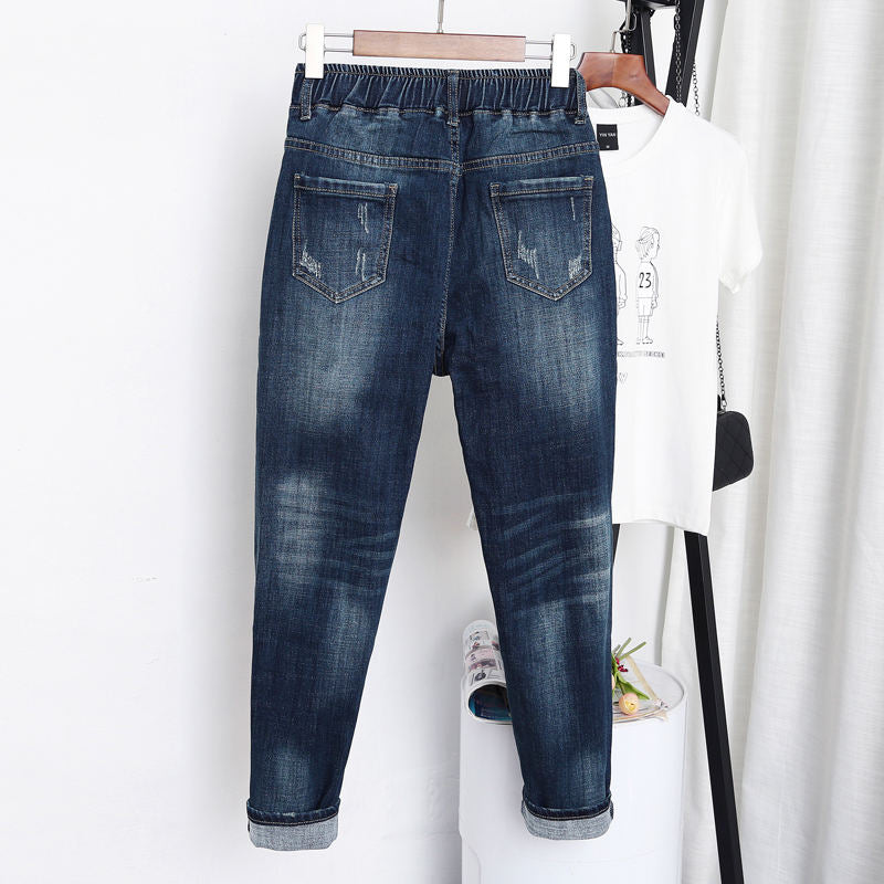 Women High- Waste Vintage Jeans