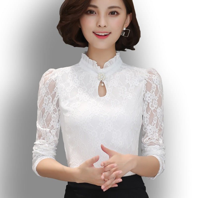 Women's New Chiffon Lace Blouses