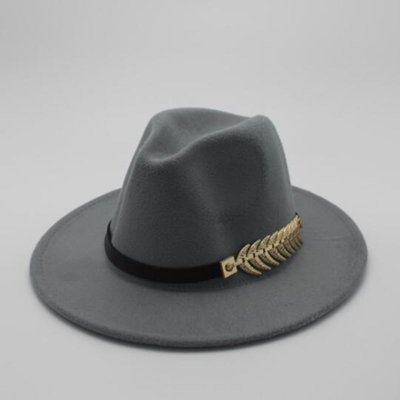 Men Fedora Hats with Belt