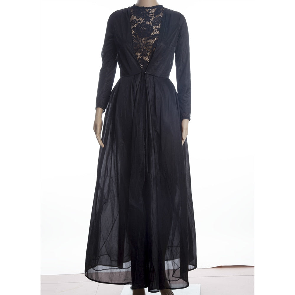 Lace High Waist Sheer Jacket Dress