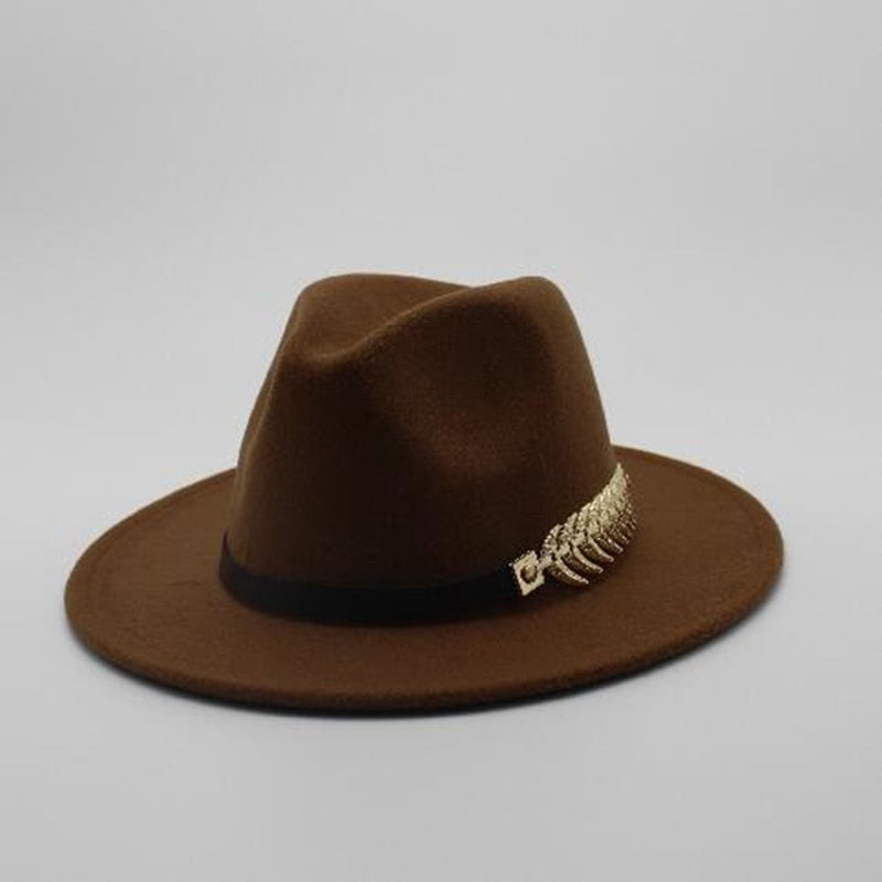 Men Fedora Hats with Belt