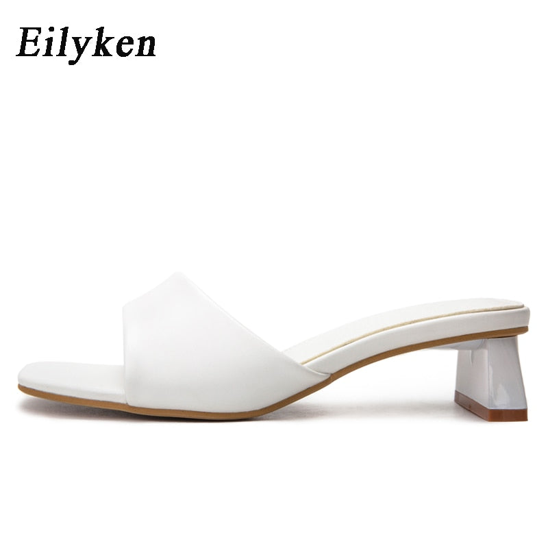 Open-Toe Low Heel Slides