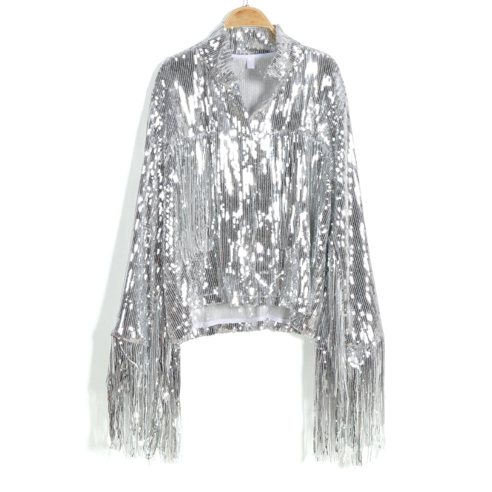 Women's Tassel Sequin Jacket