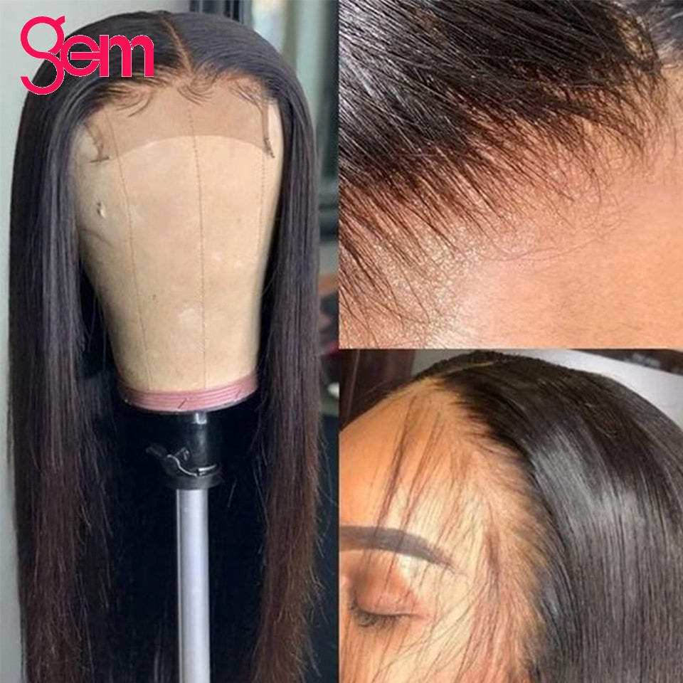 Bone Straight Human Hair Lace Front Wig