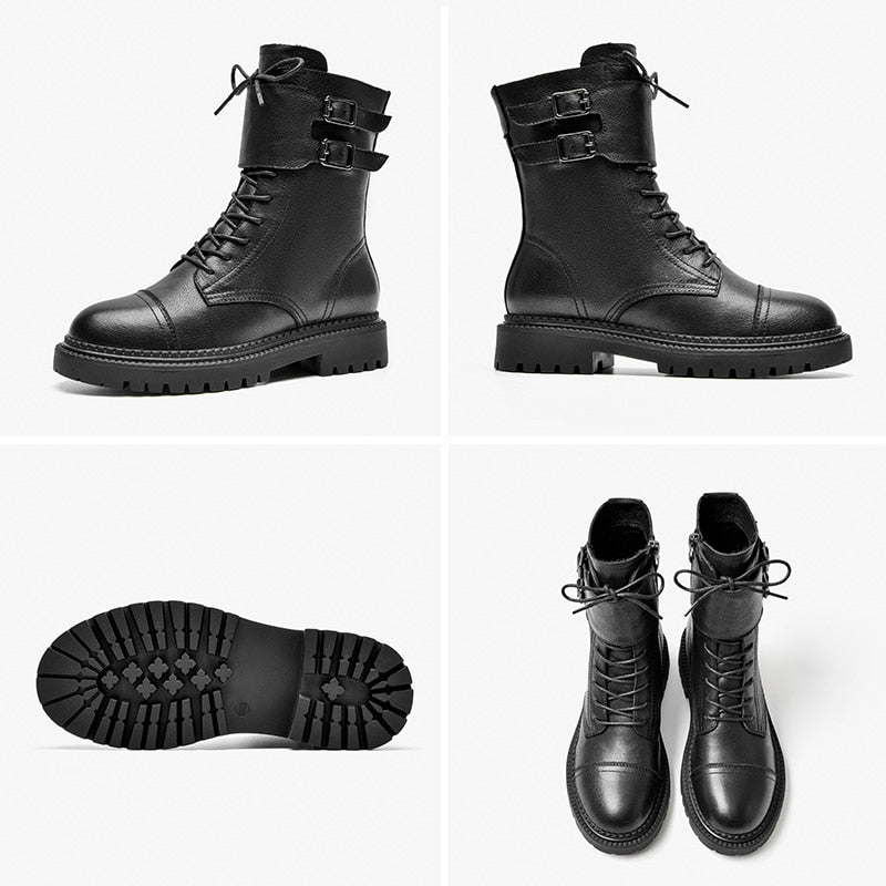 Genuine Leather Motorcycle Boots