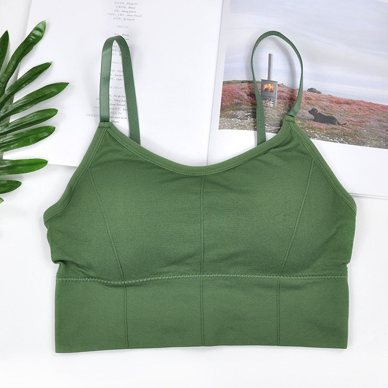 Crop Tops Push Up Bra Sports