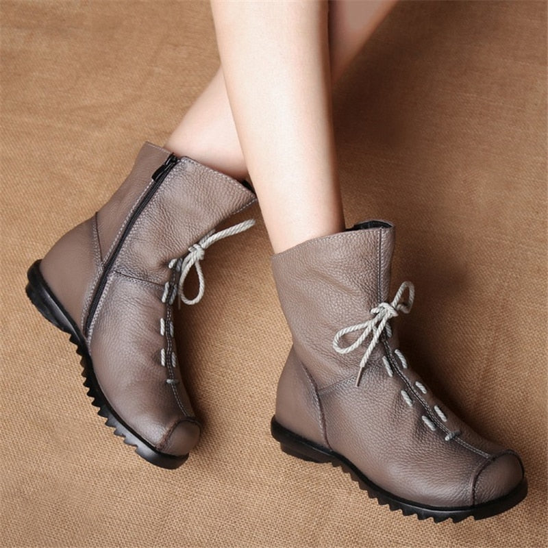 Genuine Leather Plush boots