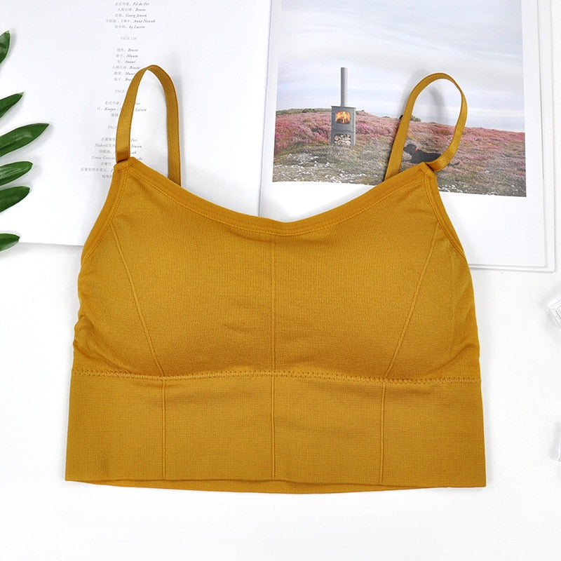 Crop Tops Push Up Bra Sports