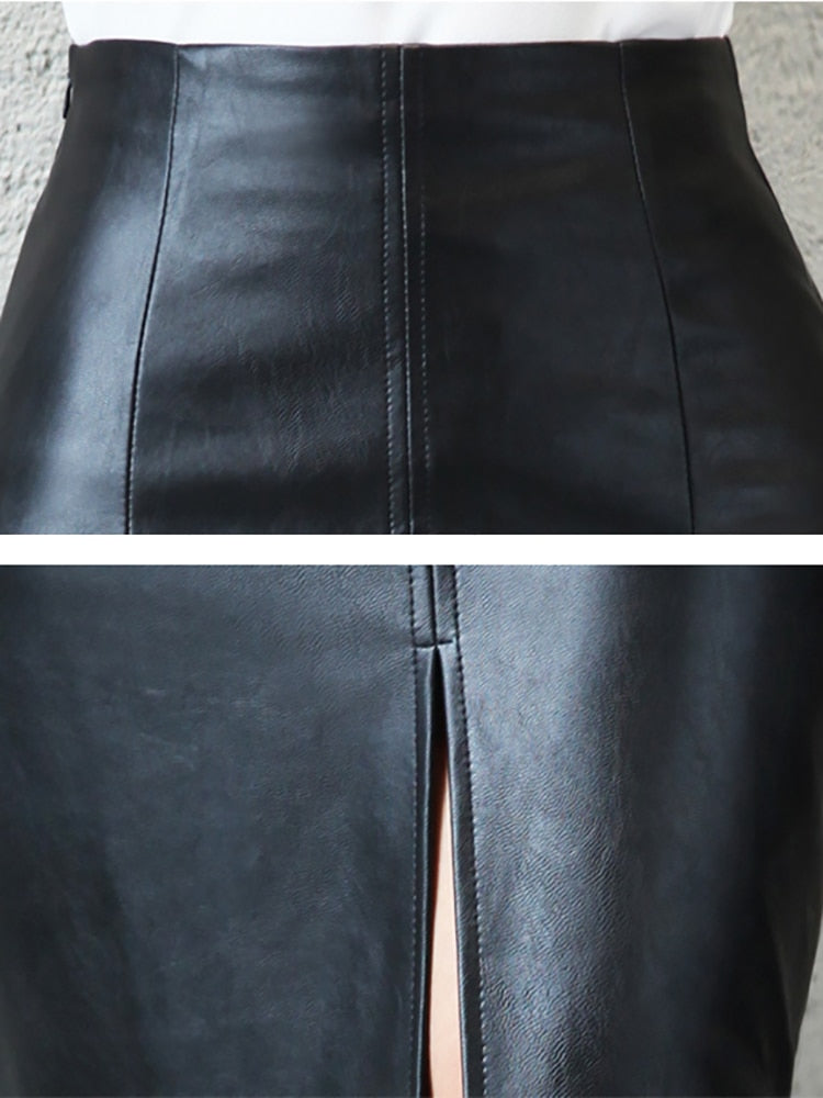 Leather High Waist Skirt