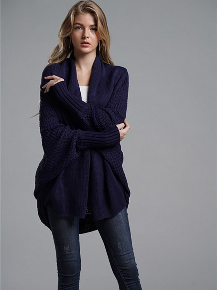 Oversized Batwing Sleeve Cardigan