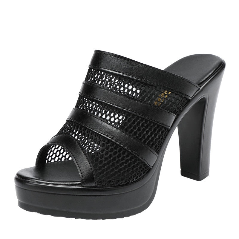 Block Heel Platform Shoes