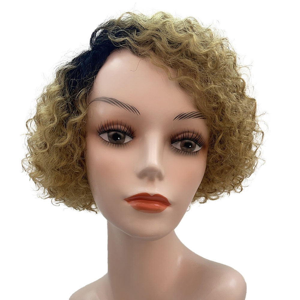 Short Kinky Curly Brazilian Human Hair