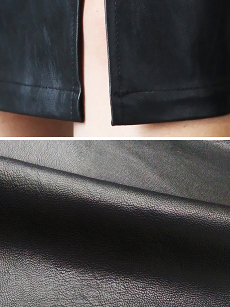 Leather High Waist Skirt