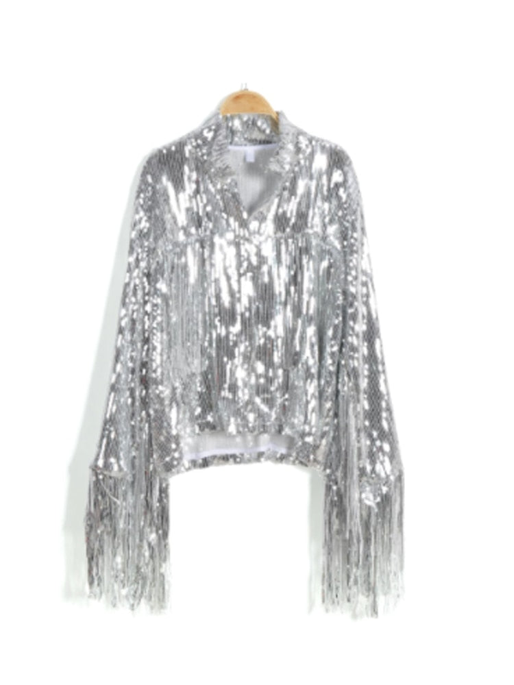 Women's Tassel Sequin Jacket