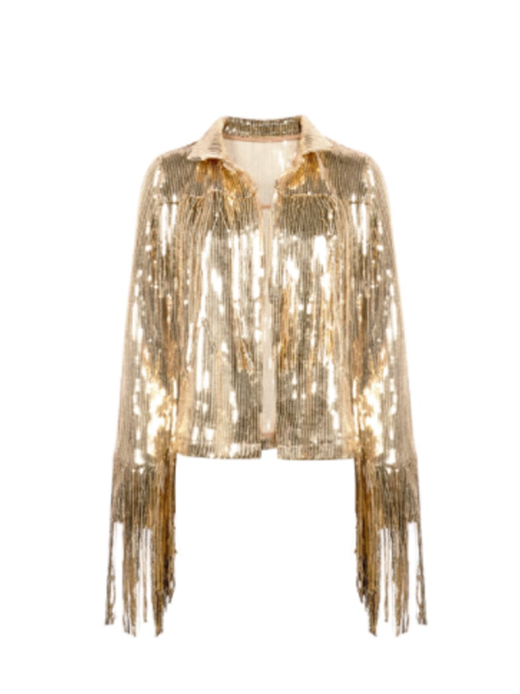 Women's Tassel Sequin Jacket