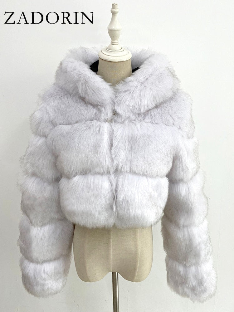 Cropped Faux Fur Jackets